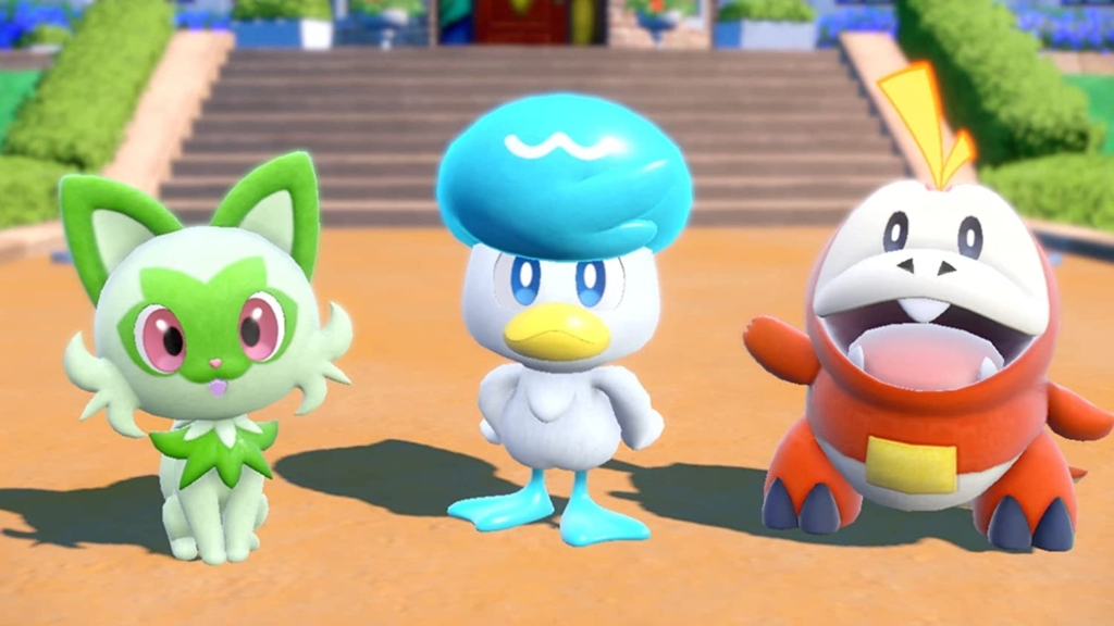 Die neuen Starter-Pokemon aus Pokemon Karmesin & Purpur sind: Felori, Krokel und Kwaks.